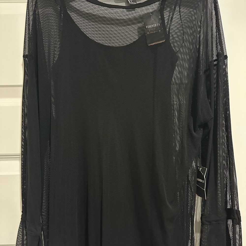 Forever 21 Black Long Sleeve Blouse